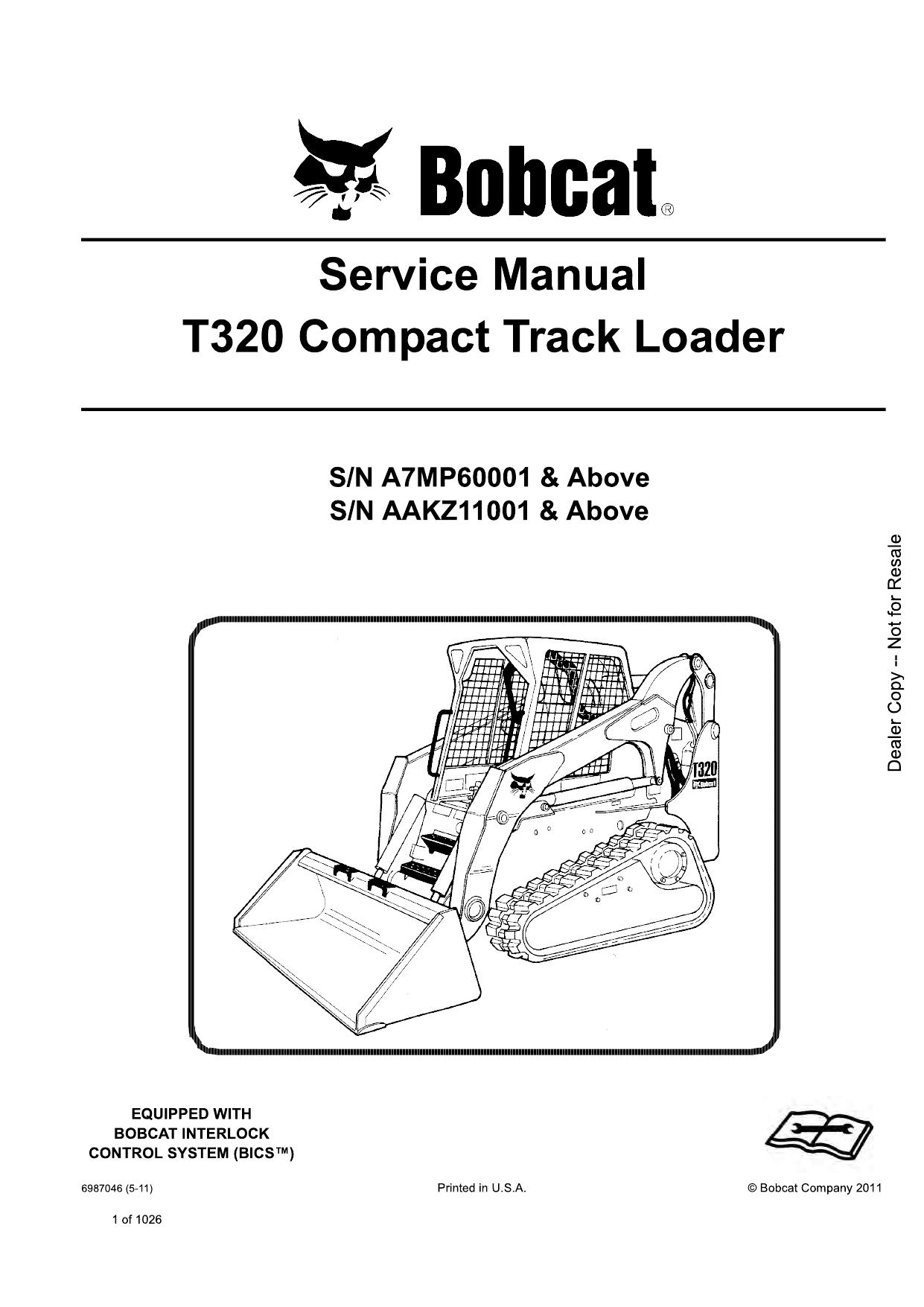 T320 Compact Track Loader Service Manual Bobcat 2